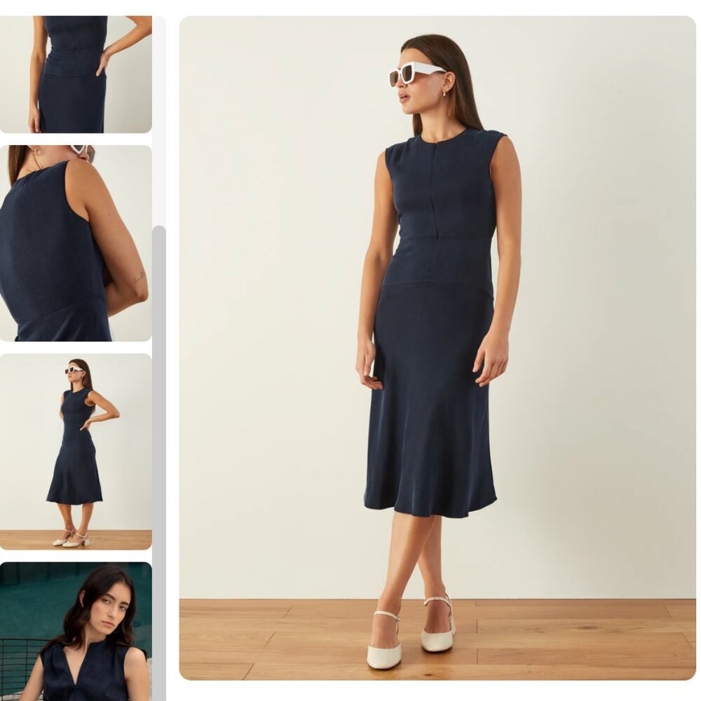 ADAY Save the Date Dress in navy